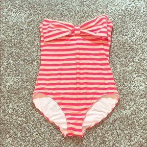Strapless pink Kate Spade Swimsuit with bow
